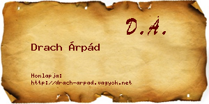 Drach Árpád névjegykártya