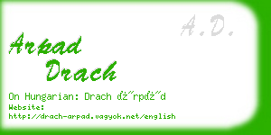 arpad drach business card